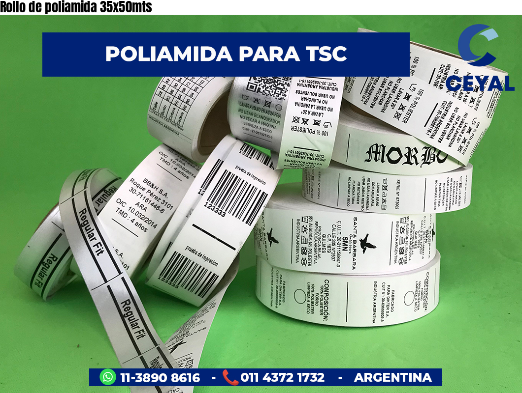 Rollo de poliamida 35x50mts