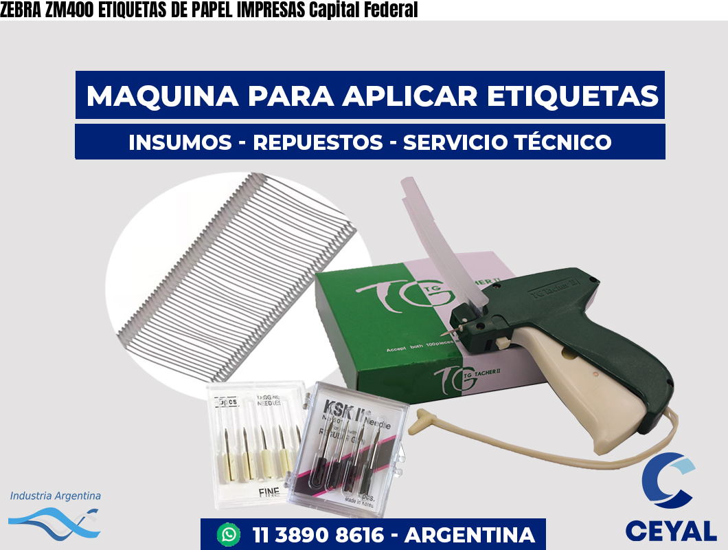 ZEBRA ZM400 ETIQUETAS DE PAPEL IMPRESAS Capital Federal