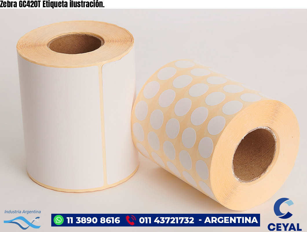 Zebra GC420T Etiqueta ilustración.