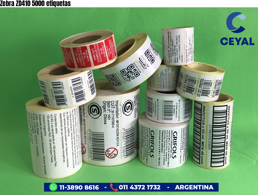 Zebra ZD410 5000 etiquetas