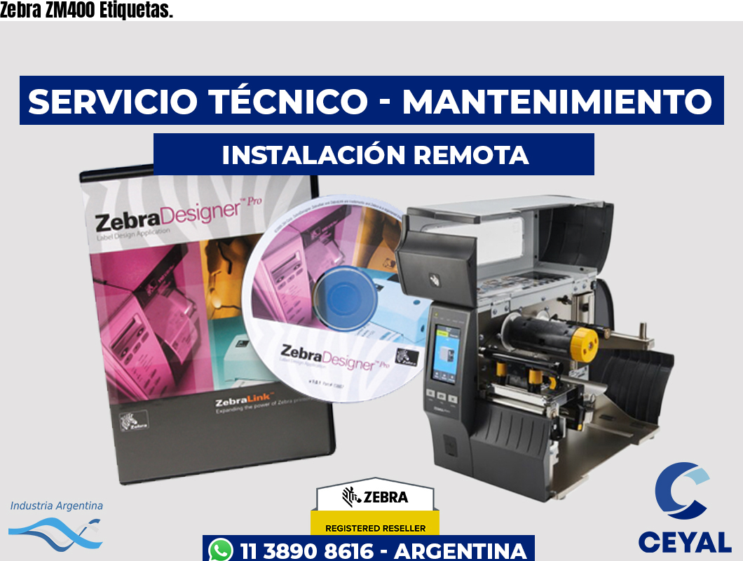 Zebra ZM400 Etiquetas.