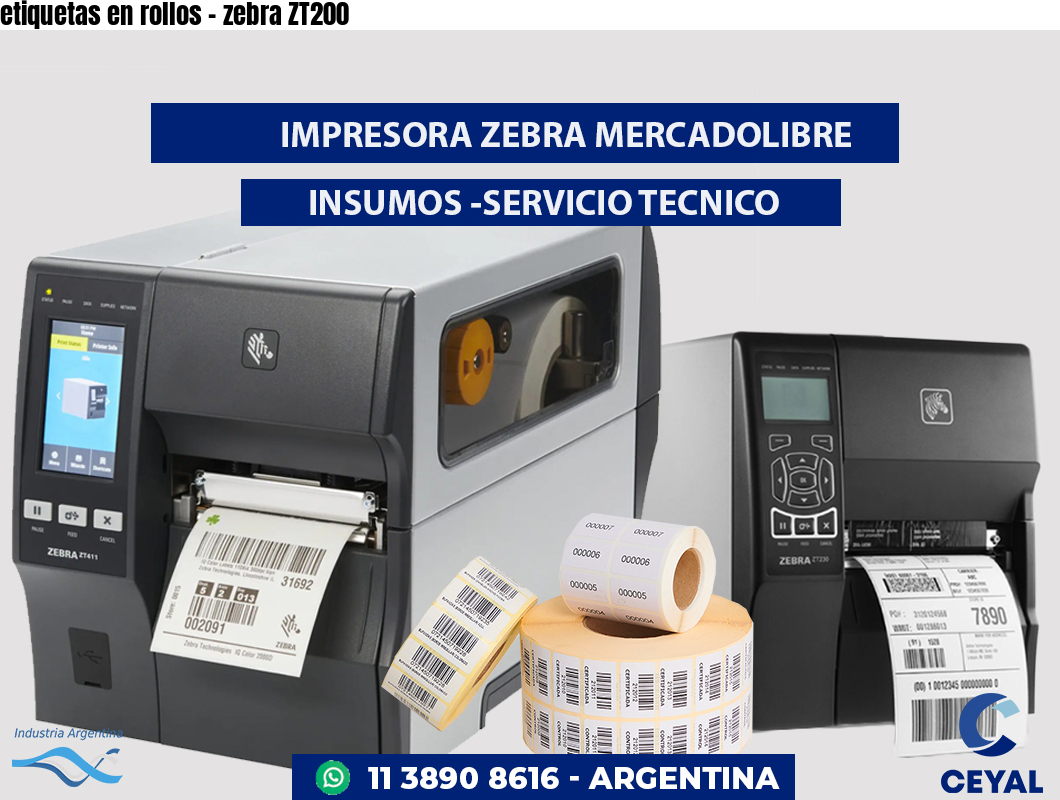 etiquetas en rollos - zebra ZT200