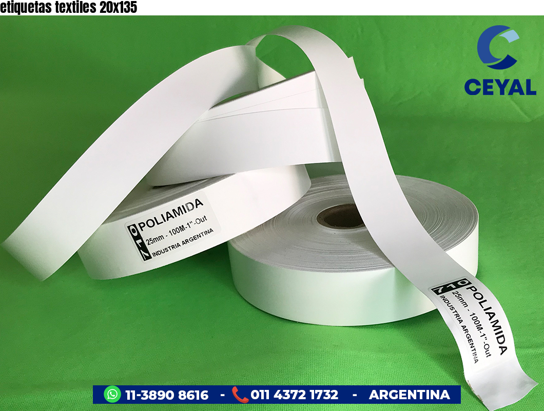 etiquetas textiles 20x135