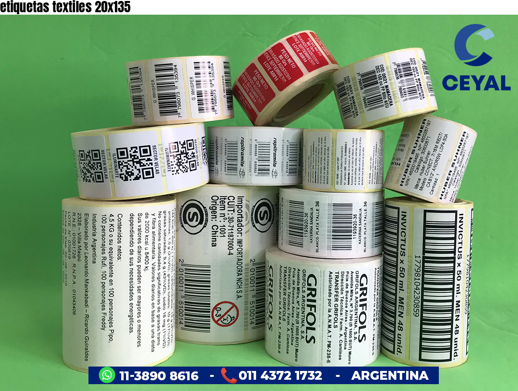 etiquetas textiles 20x135