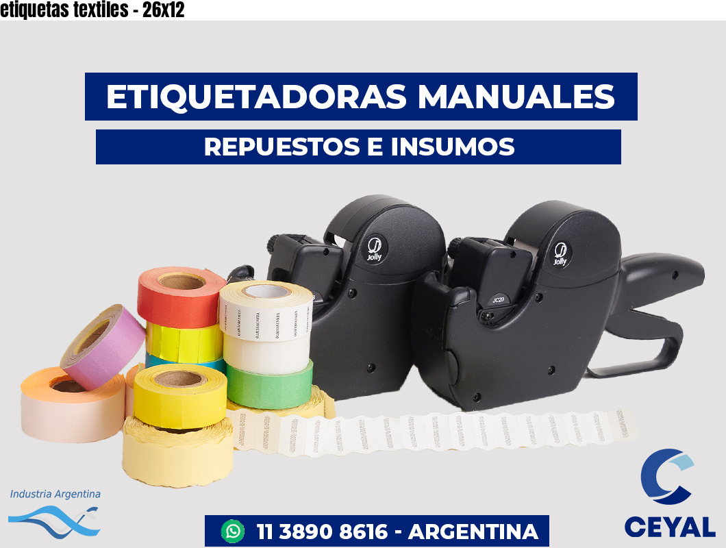 etiquetas textiles - 26x12