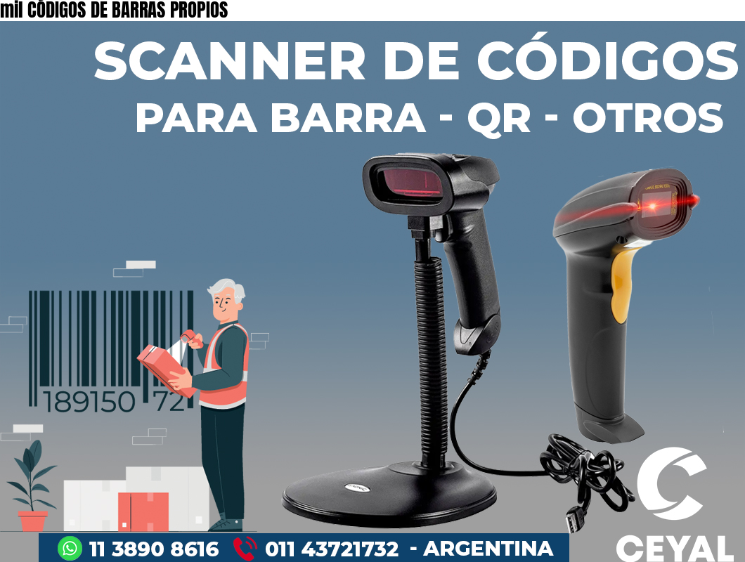 mil CÓDIGOS DE BARRAS PROPIOS