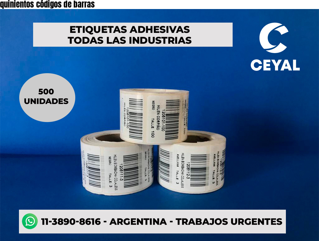 quinientos códigos de barras