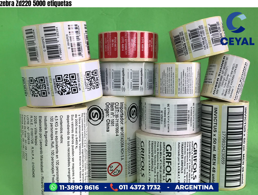 zebra Zd220 5000 etiquetas