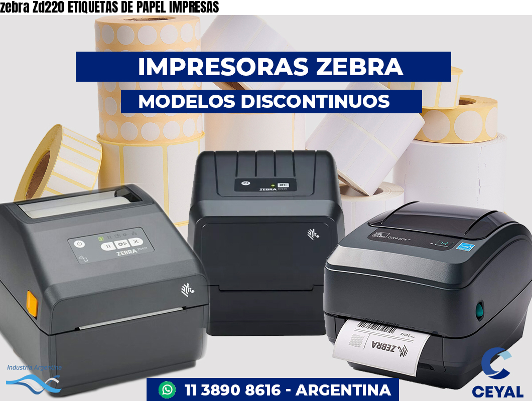zebra Zd220 ETIQUETAS DE PAPEL IMPRESAS