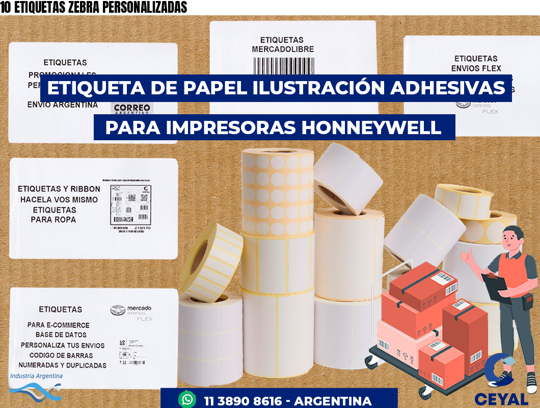 10 ETIQUETAS ZEBRA PERSONALIZADAS