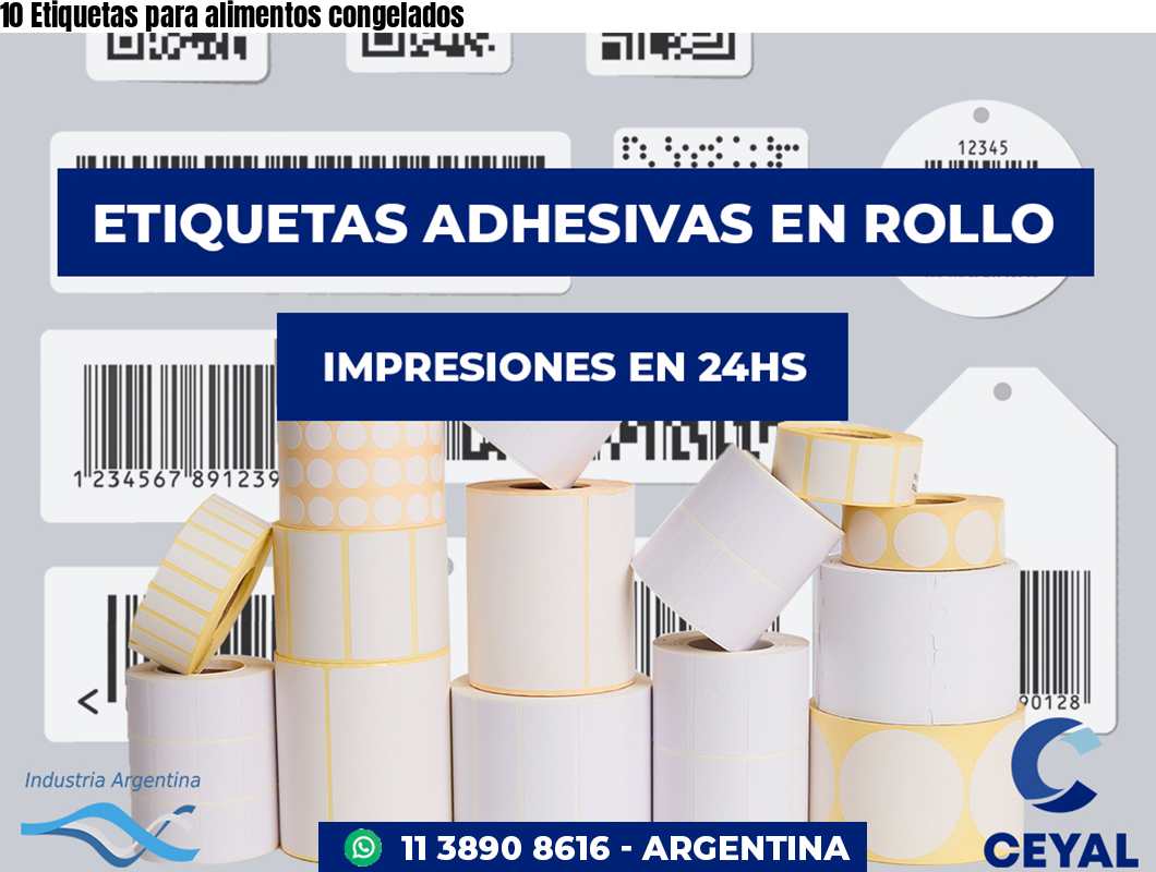 10 Etiquetas para alimentos congelados