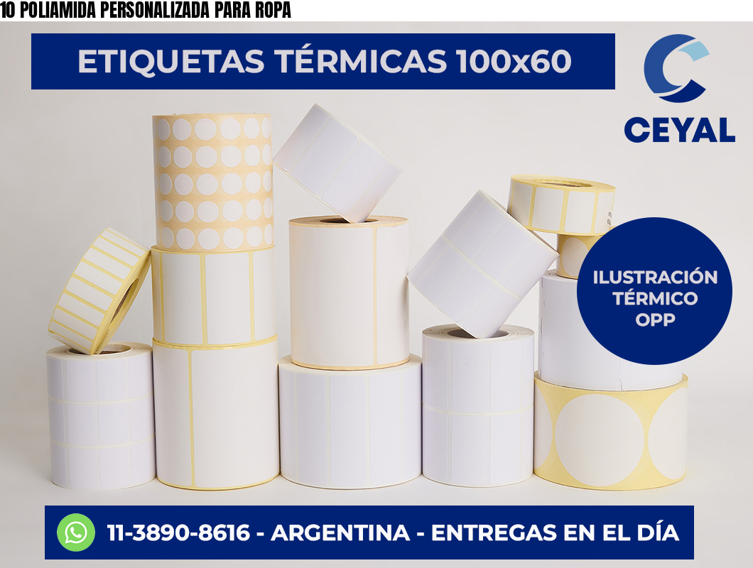10 POLIAMIDA PERSONALIZADA PARA ROPA