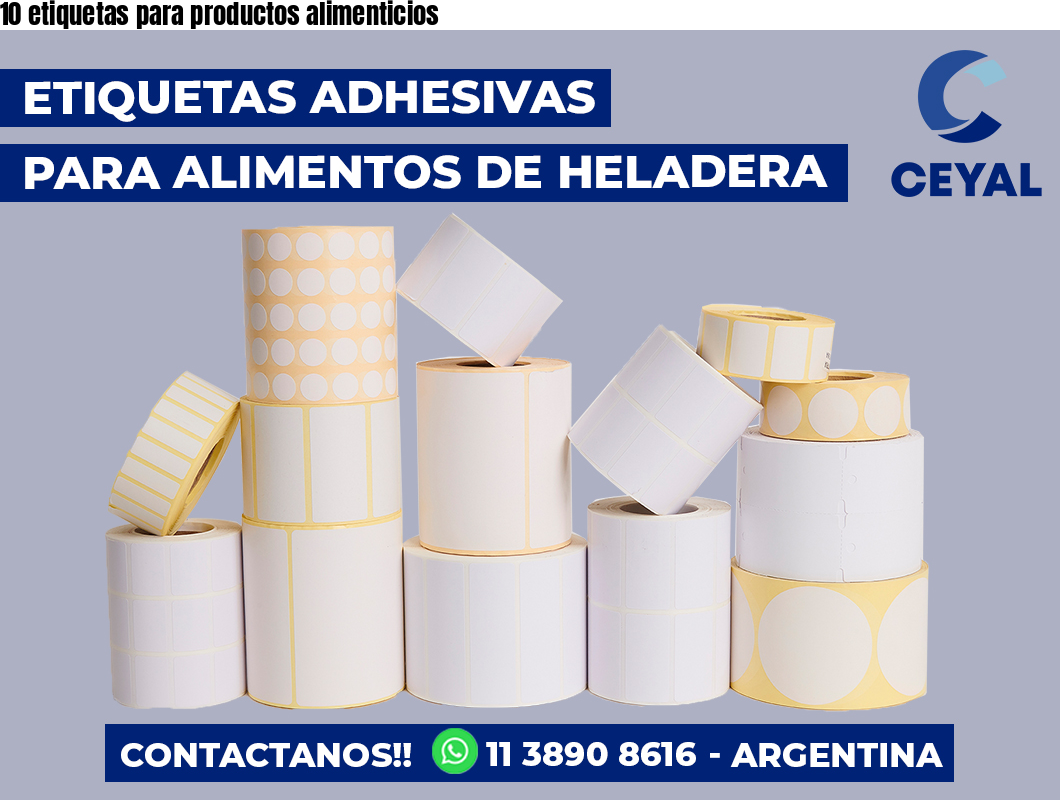 10 etiquetas para productos alimenticios