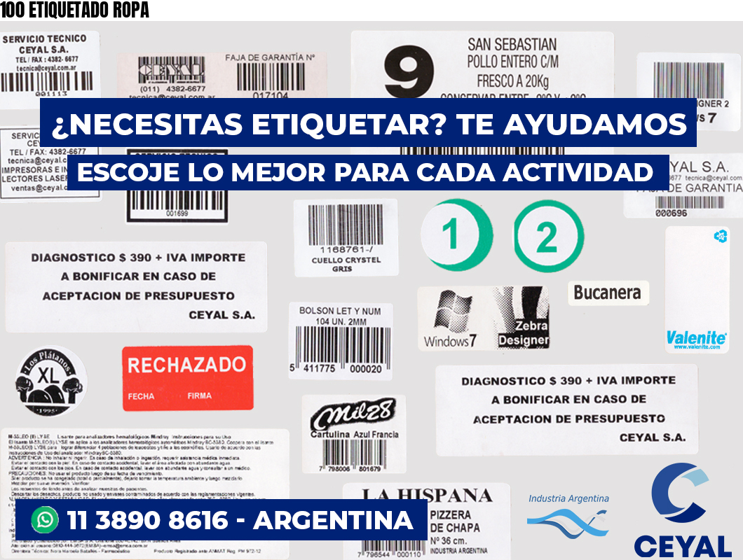 100 ETIQUETADO ROPA