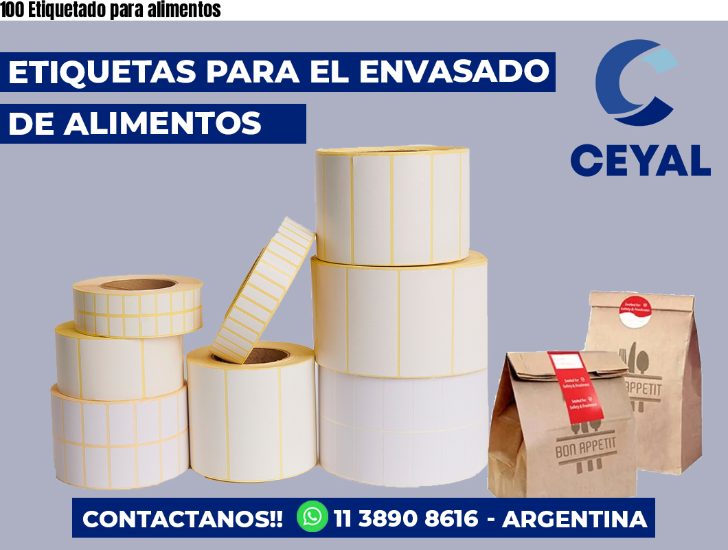 100 Etiquetado para alimentos