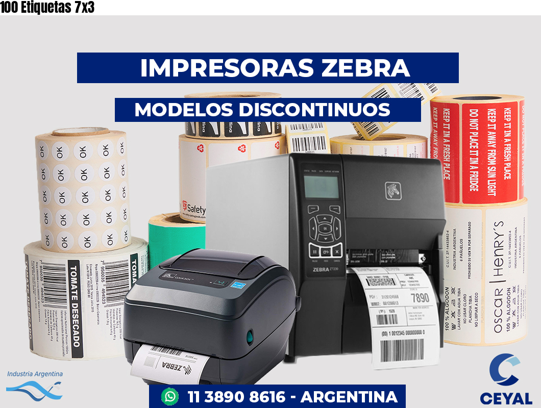100 Etiquetas 7x3