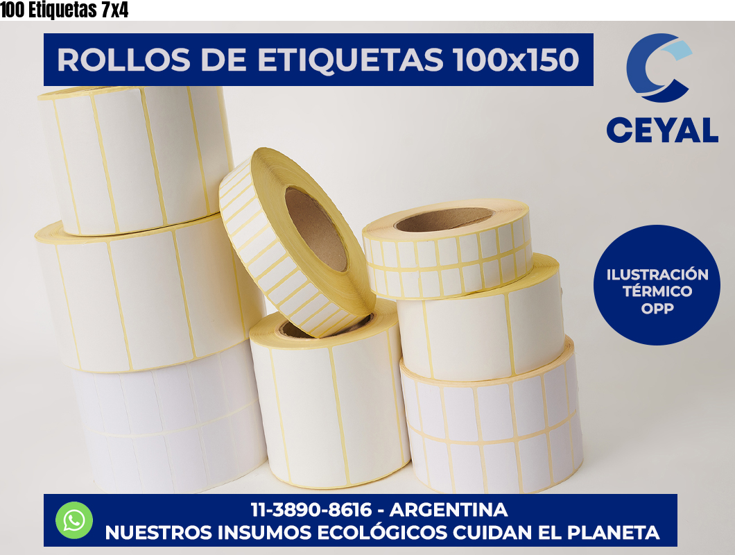 100 Etiquetas 7×4