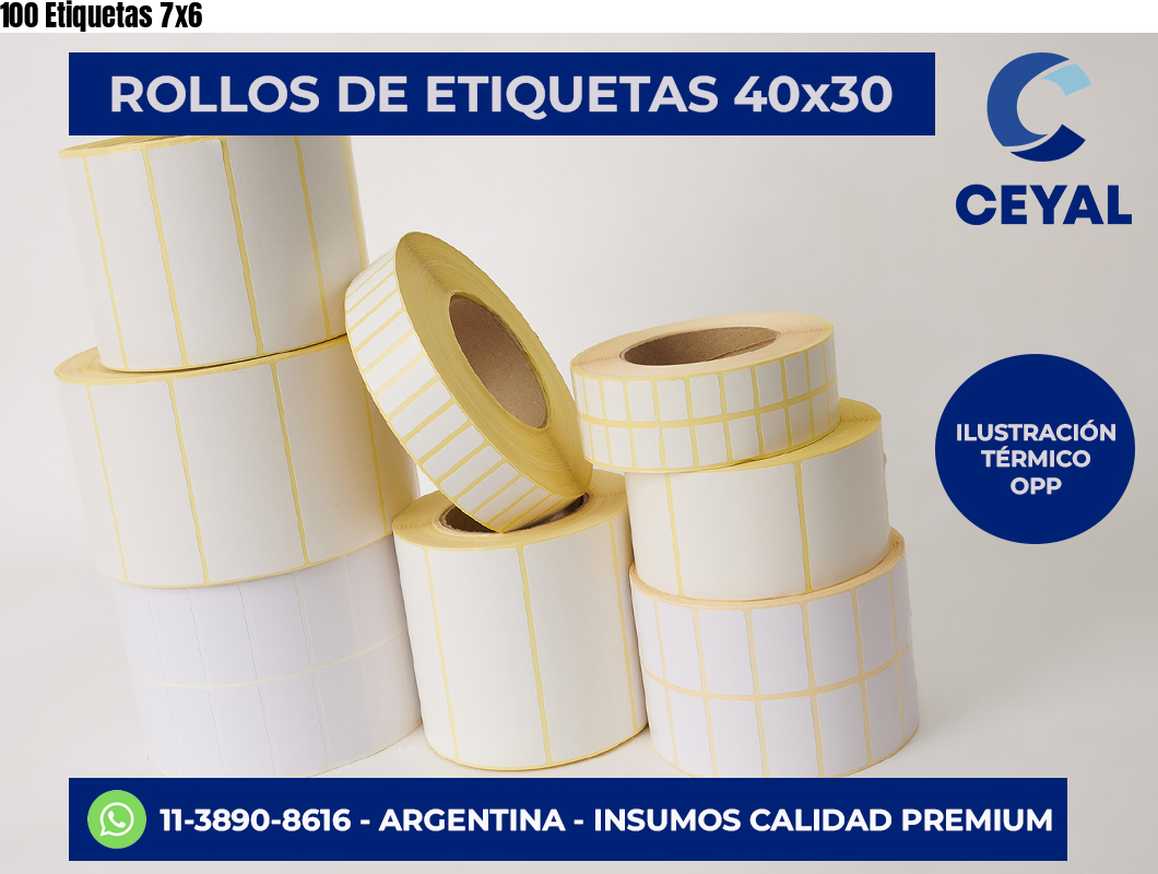 100 Etiquetas 7×6