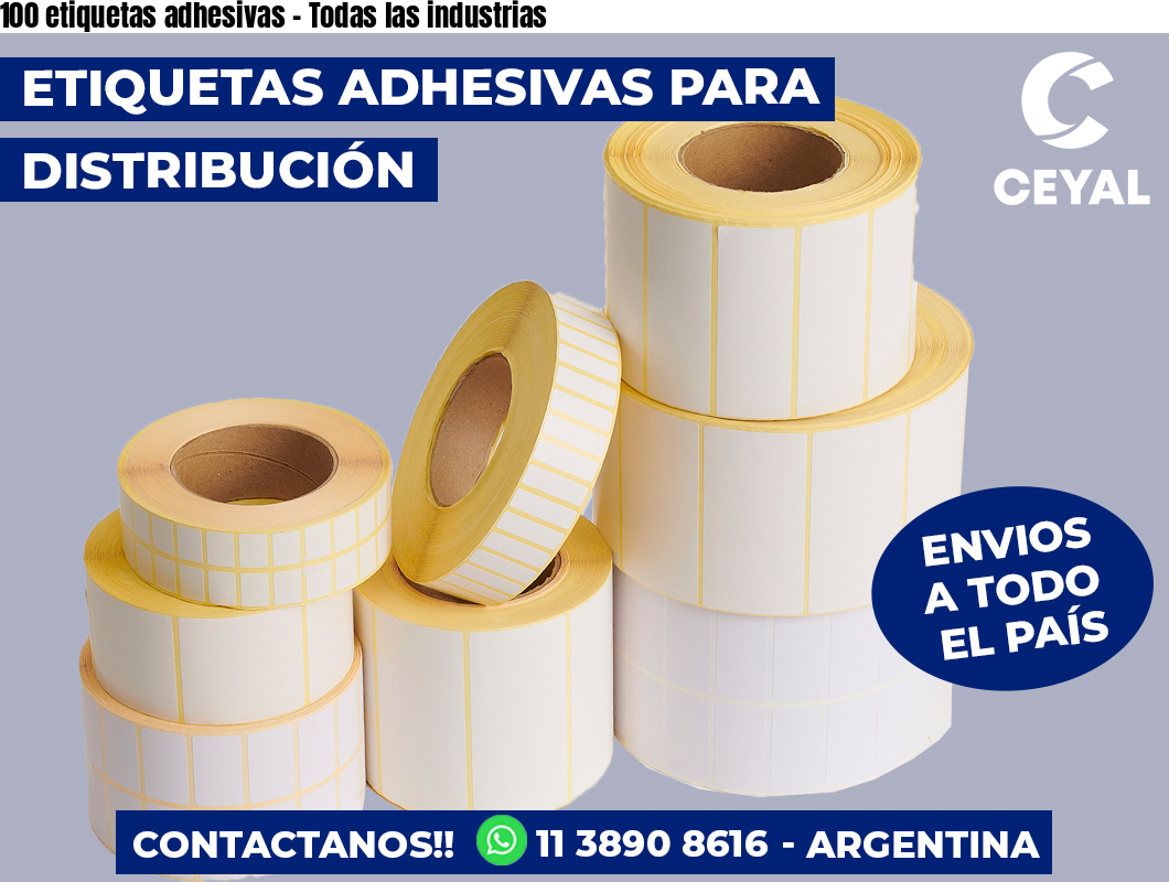 100 etiquetas adhesivas – Todas las industrias