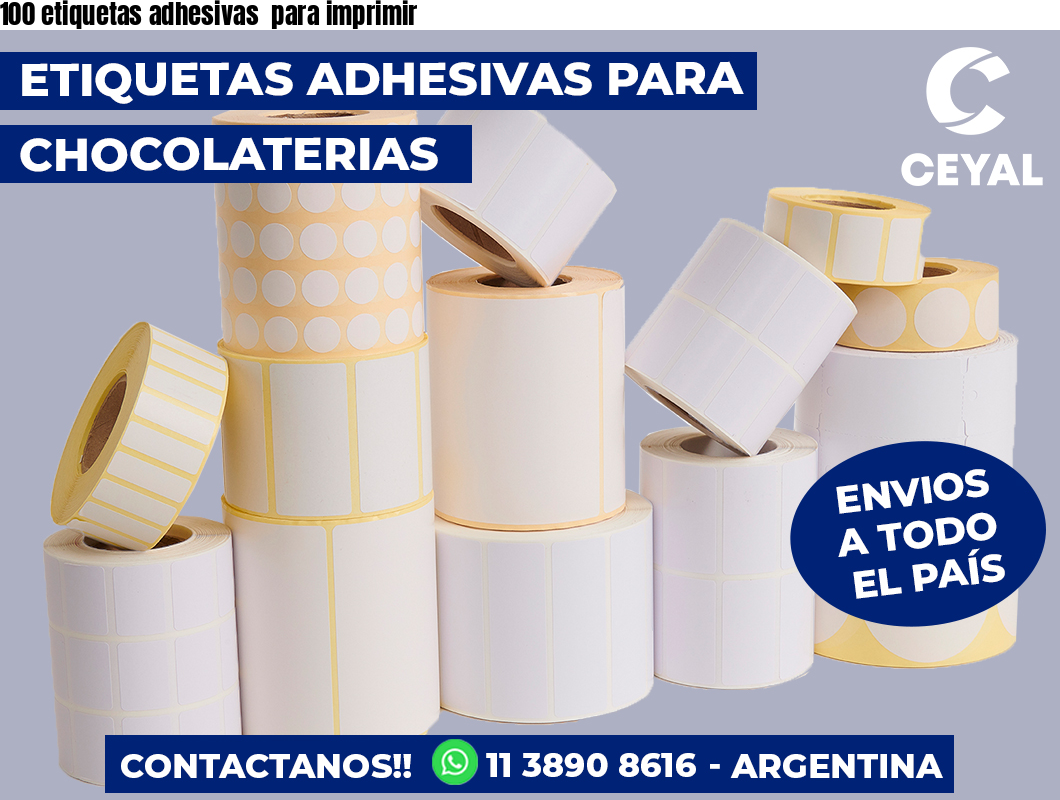 100 etiquetas adhesivas para imprimir