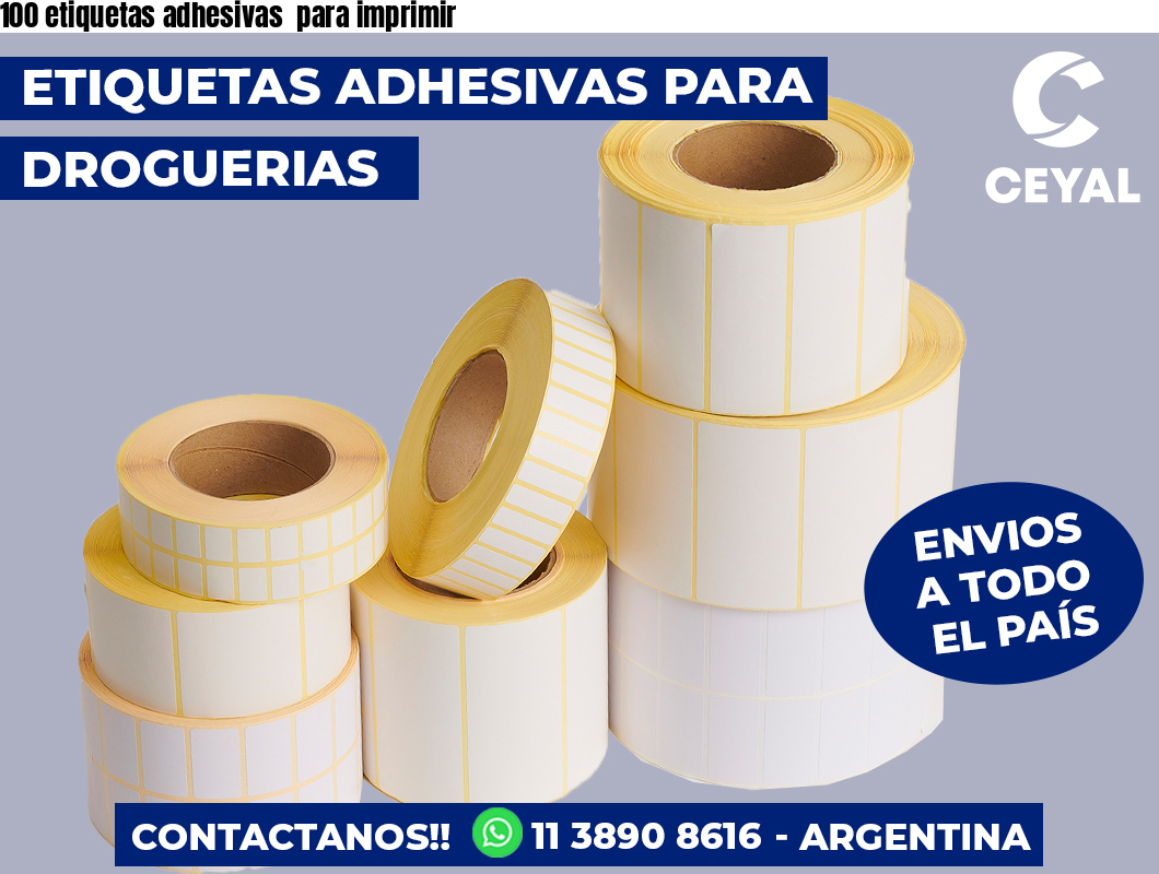 100 etiquetas adhesivas para imprimir