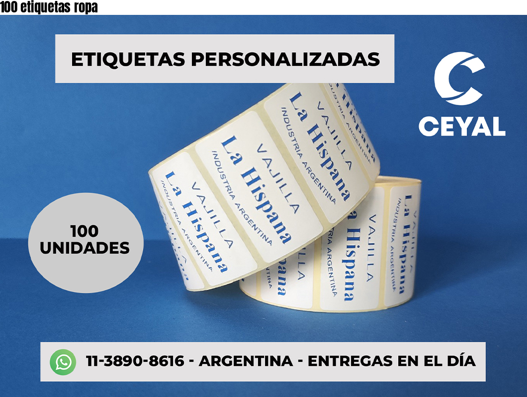 100 etiquetas ropa