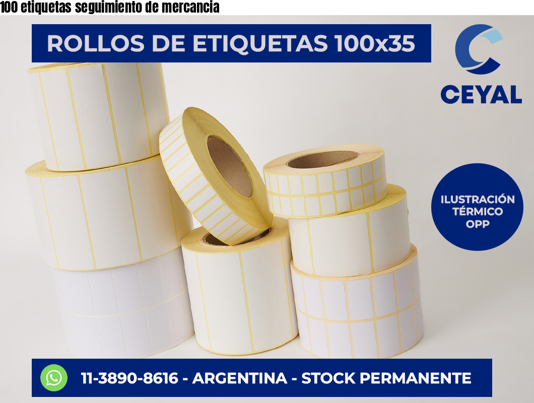 100 etiquetas seguimiento de mercancia
