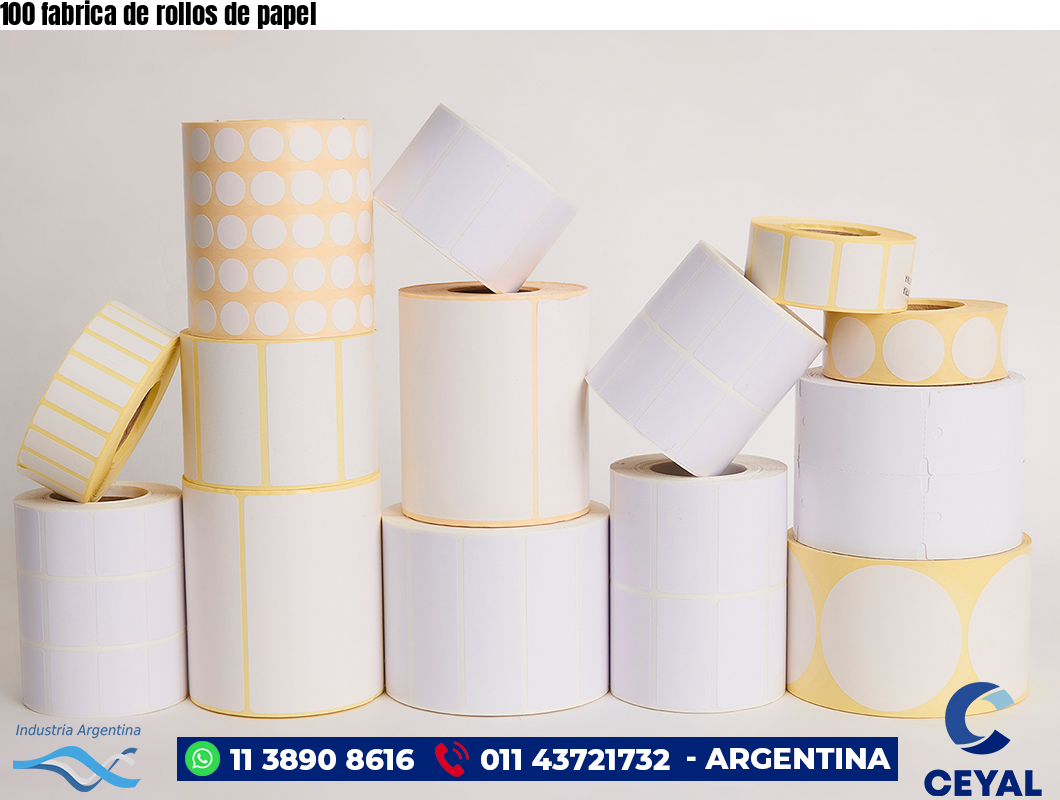 100 fabrica de rollos de papel