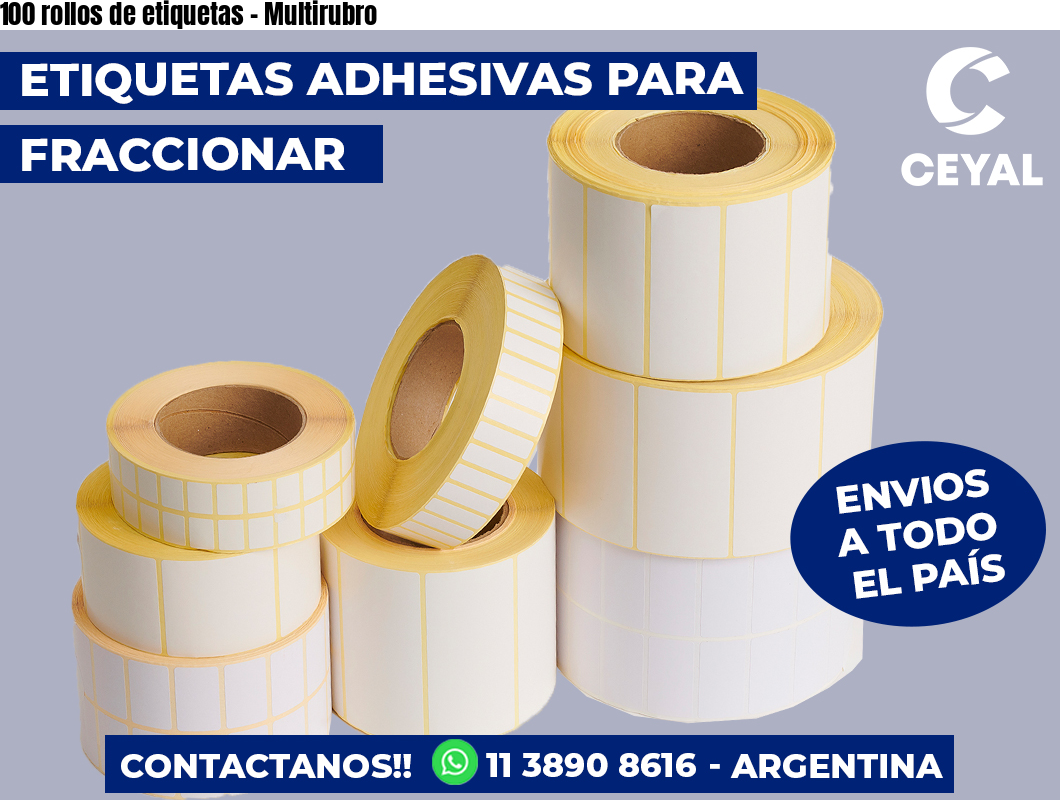 100 rollos de etiquetas – Multirubro