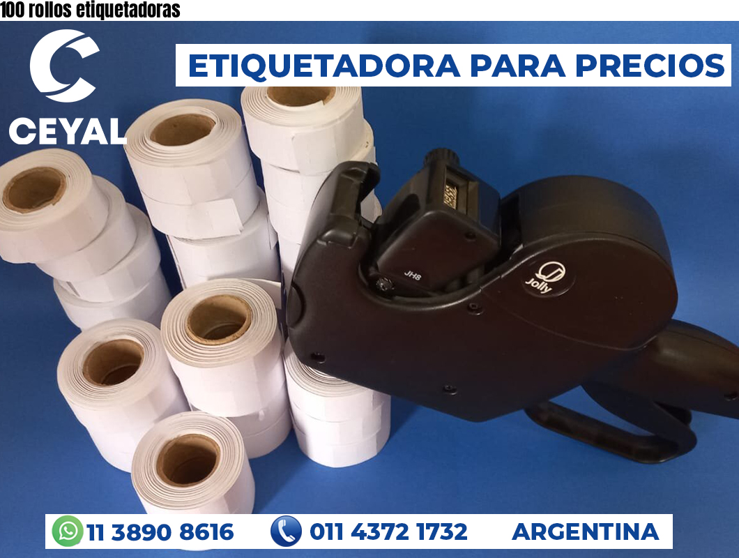 100 rollos etiquetadoras