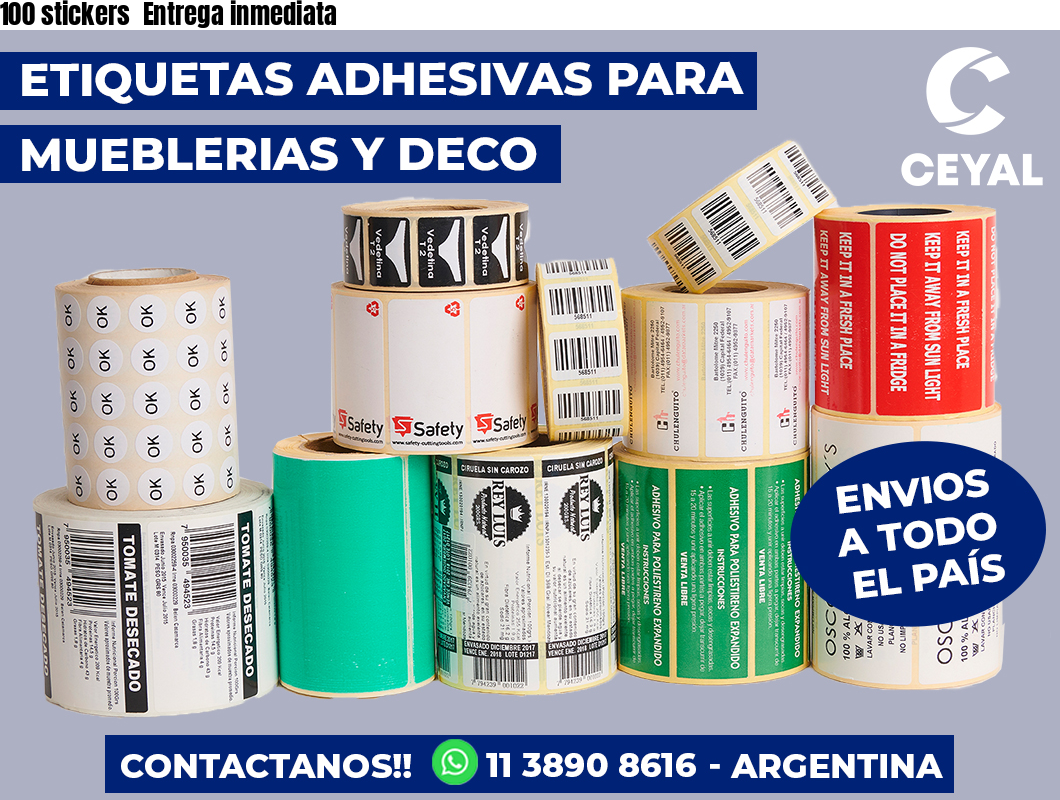 100 stickers Entrega inmediata