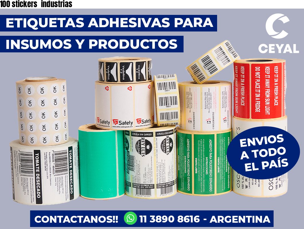 100 stickers industrias