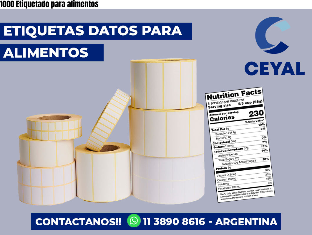 1000 Etiquetado para alimentos
