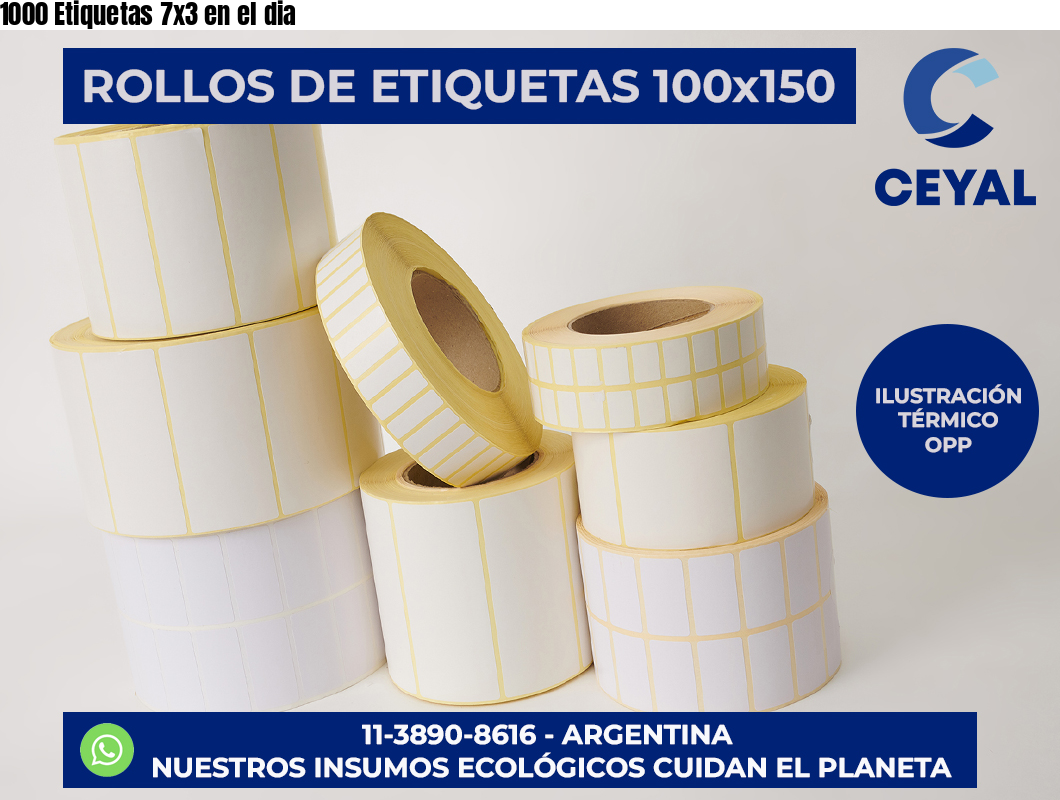 1000 Etiquetas 7×3 en el dia