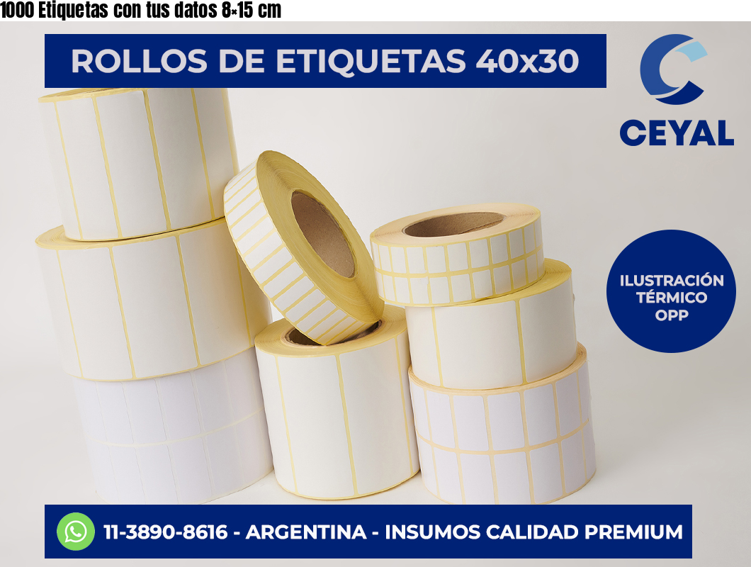 1000 Etiquetas con tus datos 8×15 cm