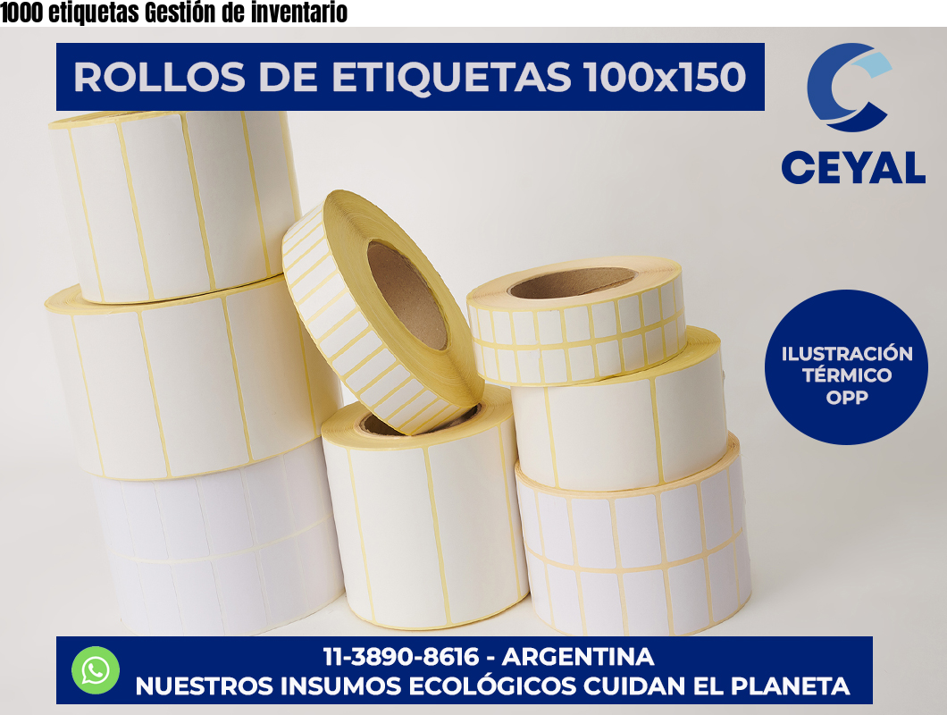 1000 etiquetas Gestión de inventario