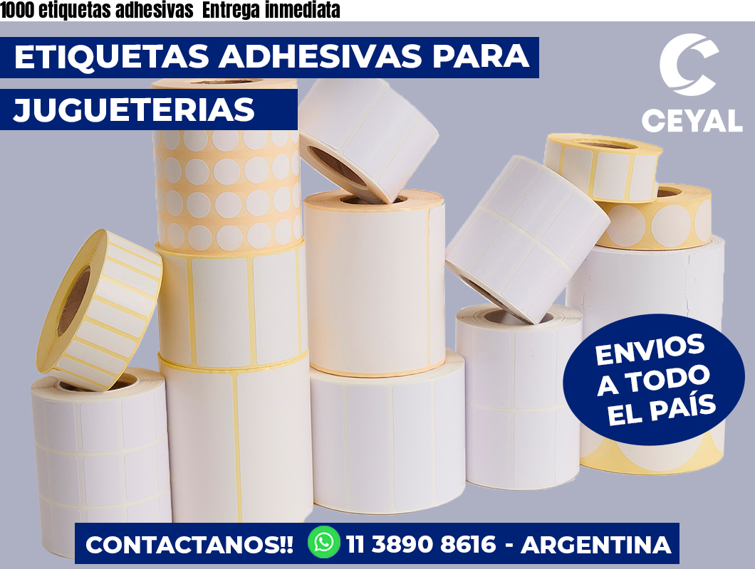 1000 etiquetas adhesivas Entrega inmediata