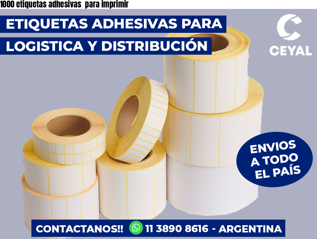 1000 etiquetas adhesivas  para imprimir