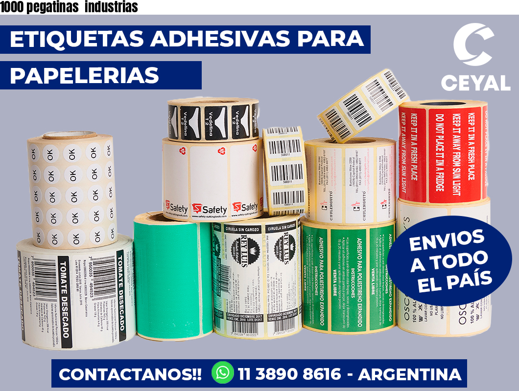 1000 pegatinas  industrias