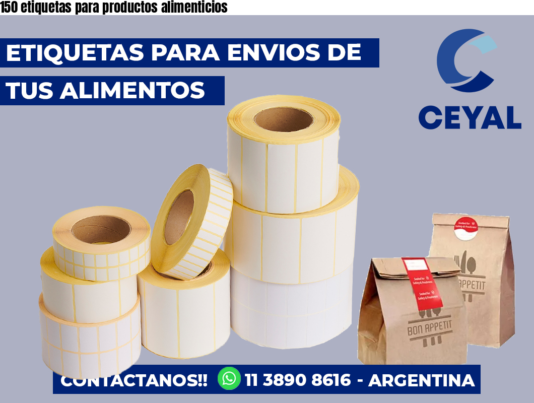 150 etiquetas para productos alimenticios