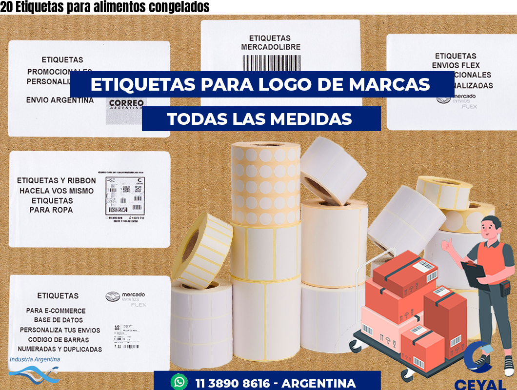 20 Etiquetas para alimentos congelados