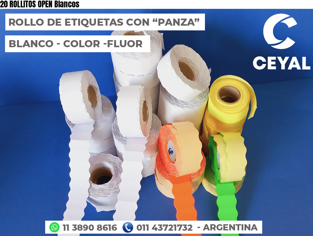20 ROLLITOS OPEN Blancos