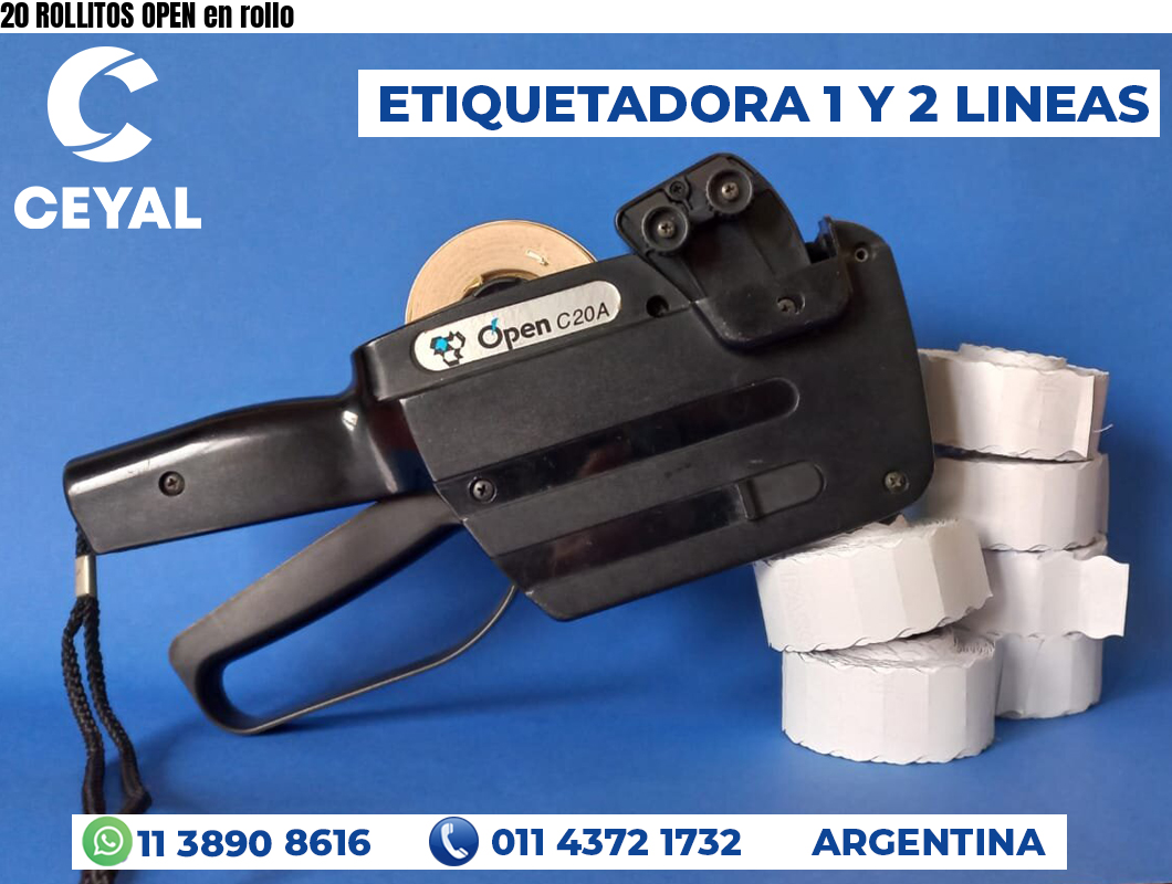 20 ROLLITOS OPEN en rollo