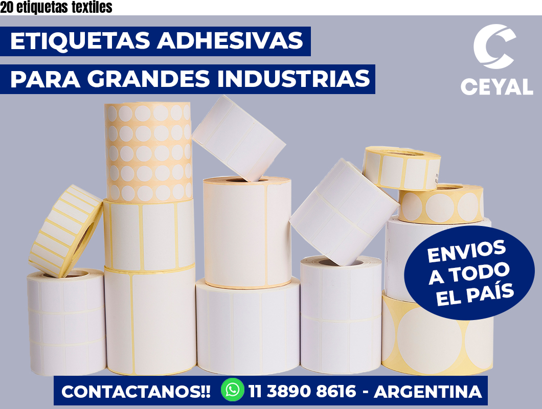 20 etiquetas textiles