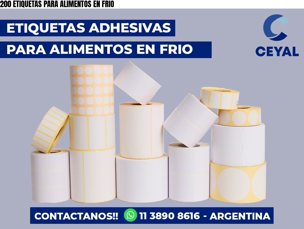 200 ETIQUETAS PARA ALIMENTOS EN FRIO