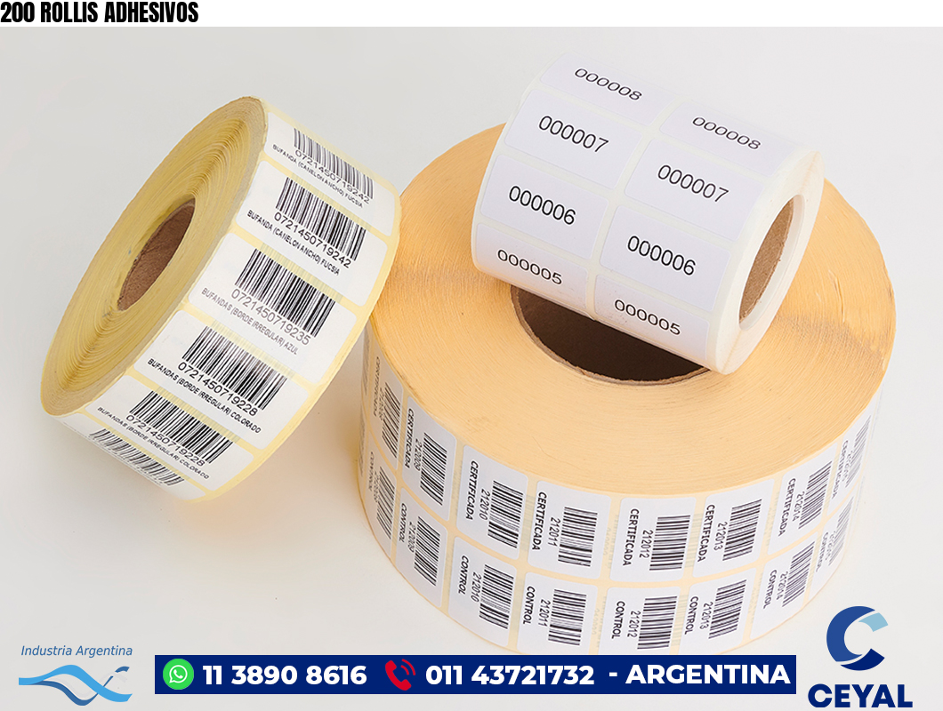 200 ROLLIS ADHESIVOS