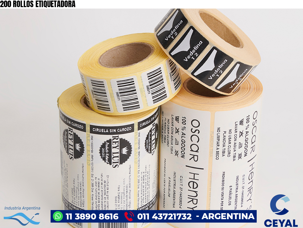 200 ROLLOS ETIQUETADORA