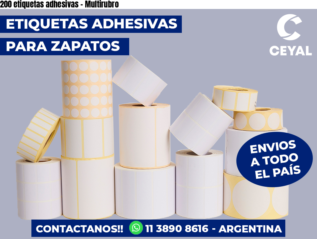 200 etiquetas adhesivas – Multirubro