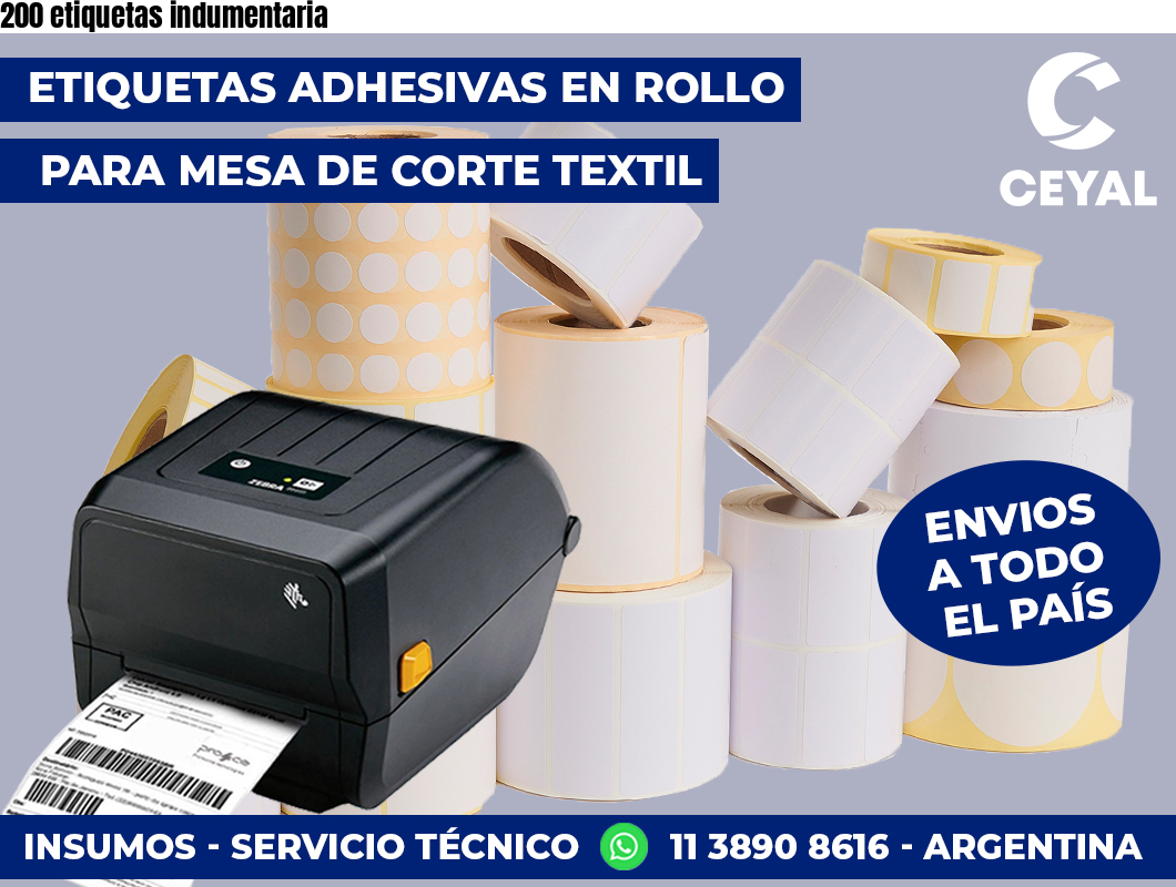 200 etiquetas indumentaria