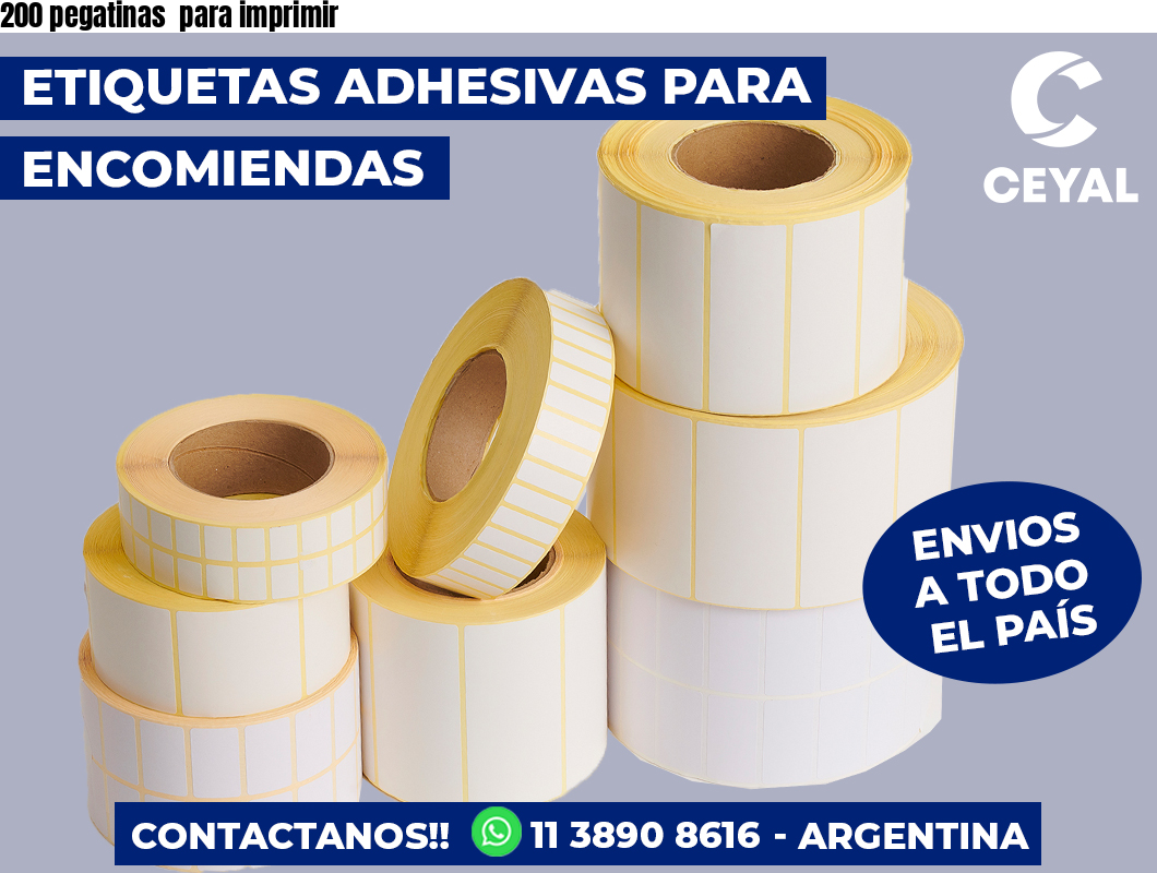 200 pegatinas  para imprimir
